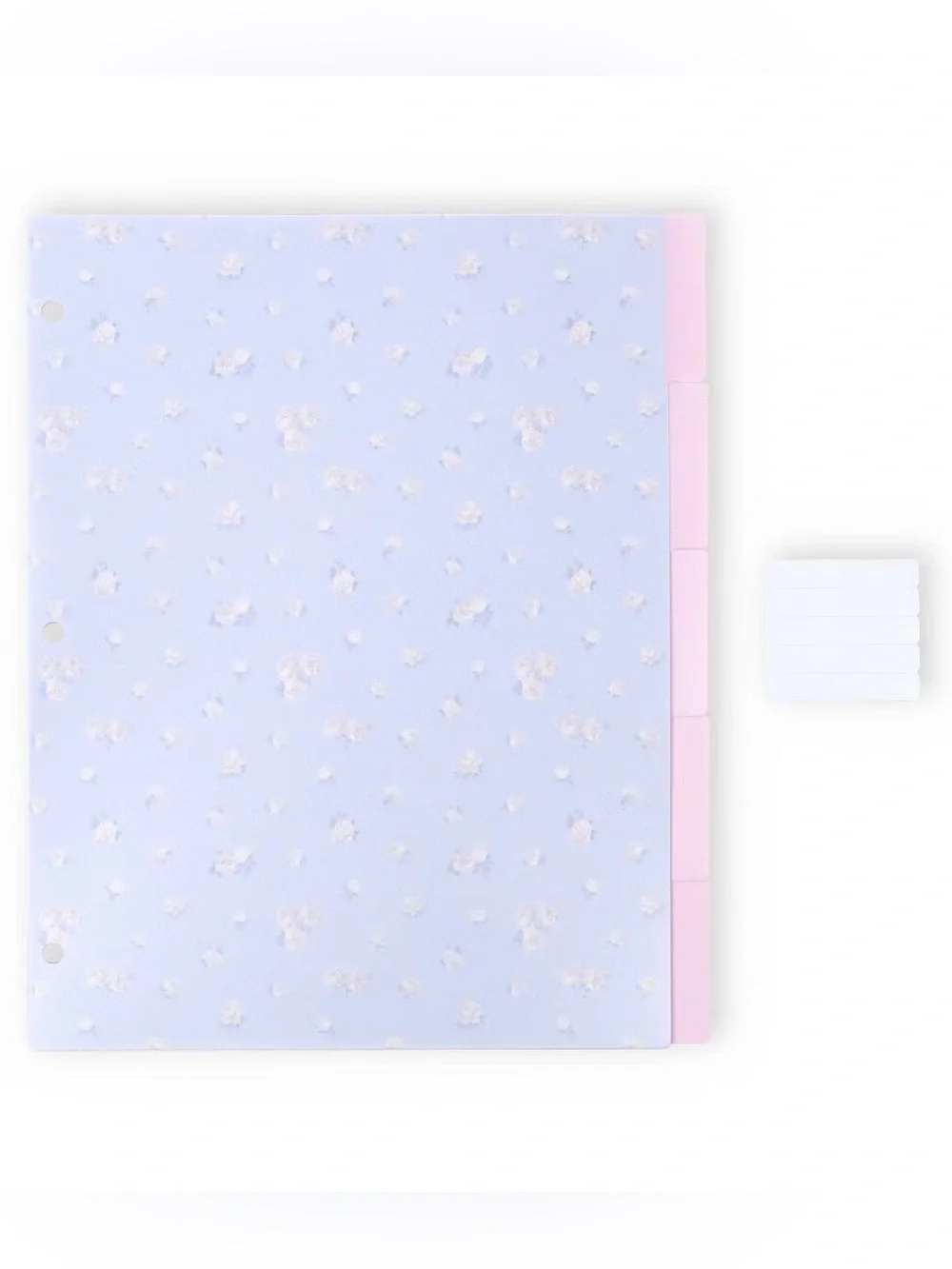 LoveShackFancy Blue Binder with Everblooming Rosettes Rose Print